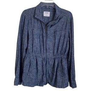 Old Navy Linen Full Zip Lightweight Jacket